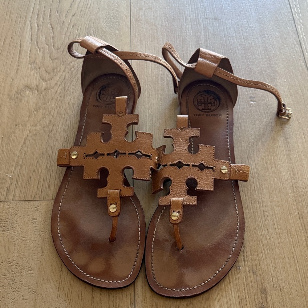 Tory Burch Tan Leather Sandals